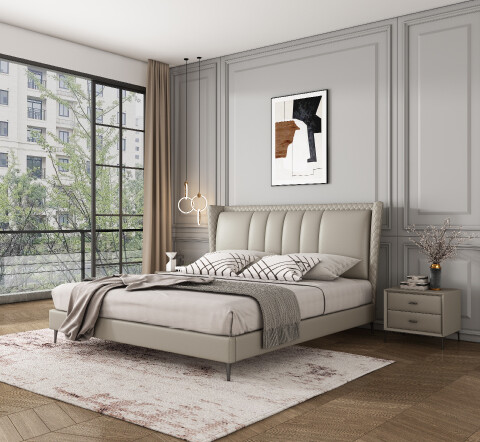 Large Beige Abstract Area Rug