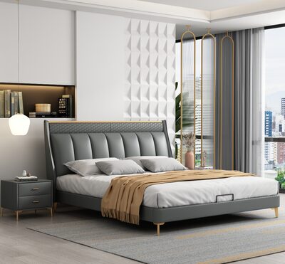 Neutral Grey Area Rug with Subtle Border