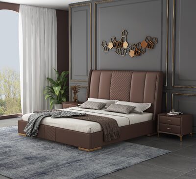 Geometric Metal Wall Art in Gold and Bronze Finish