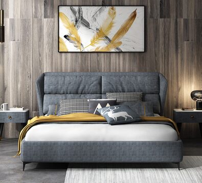 Modern Grey Bedside Table with Drawer